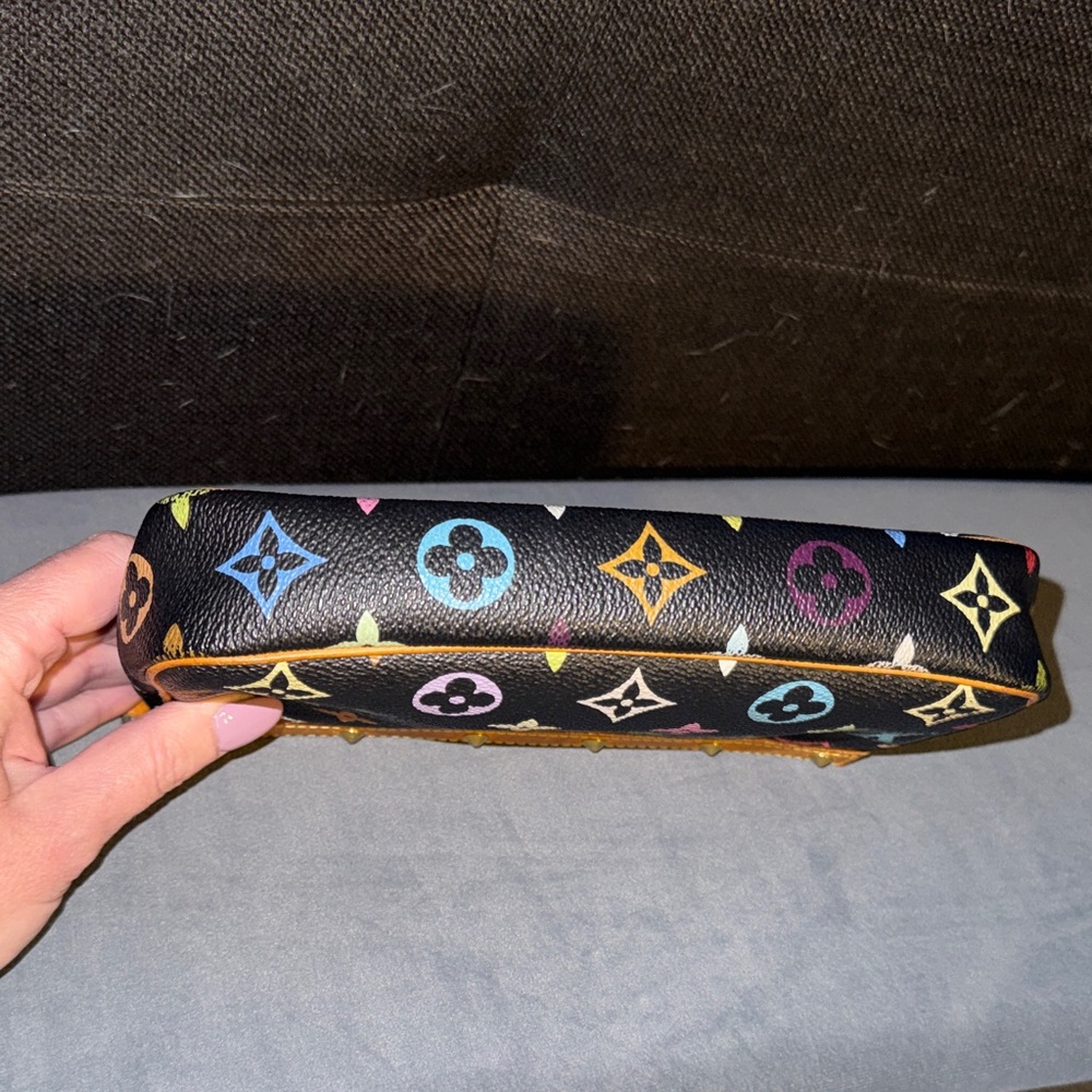Louis Vuitton Black Multicolor Murakami Monogram Pouchette - Picture 7 of 12